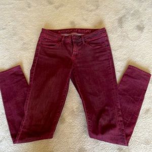 Wine coloured jeans - size 26